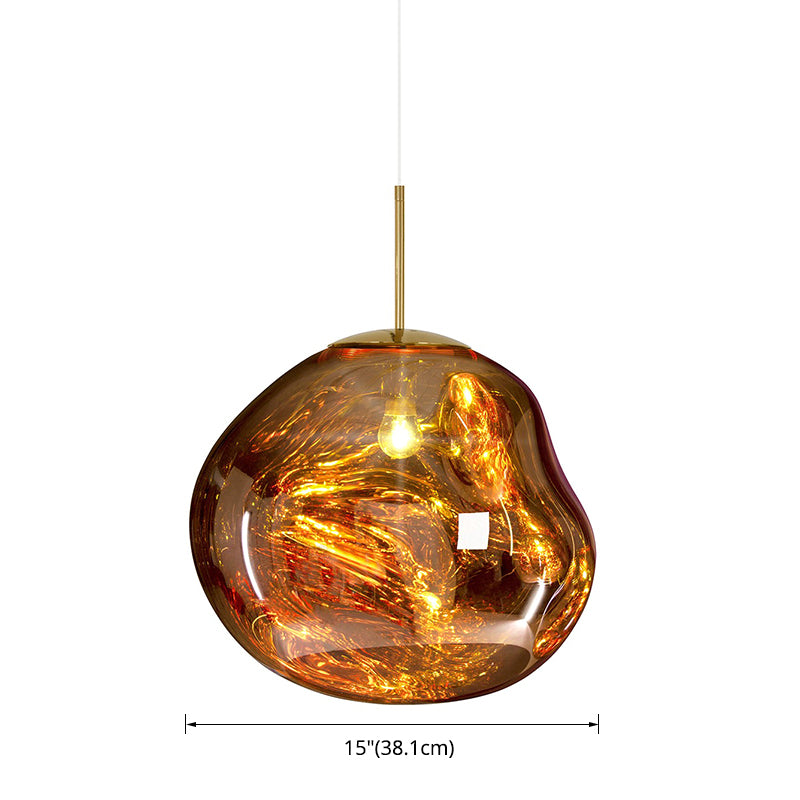 1-Ligth mondgeblazen glazen hanglampverlichtingsarmaturen Minimalisme plafondhanger voor slaapkamer