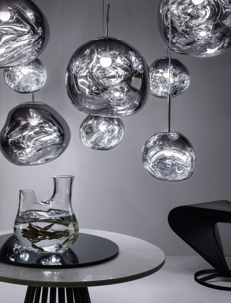 1-Ligth mondgeblazen glazen hanglampverlichtingsarmaturen Minimalisme plafondhanger voor slaapkamer