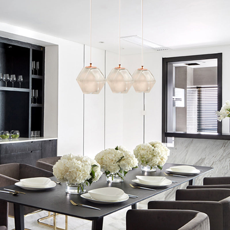 Funzionamento a sospensione in vetro a sospensione in vetro a sospensione a 1 luce Kit di luce a sospensione per sala da pranzo