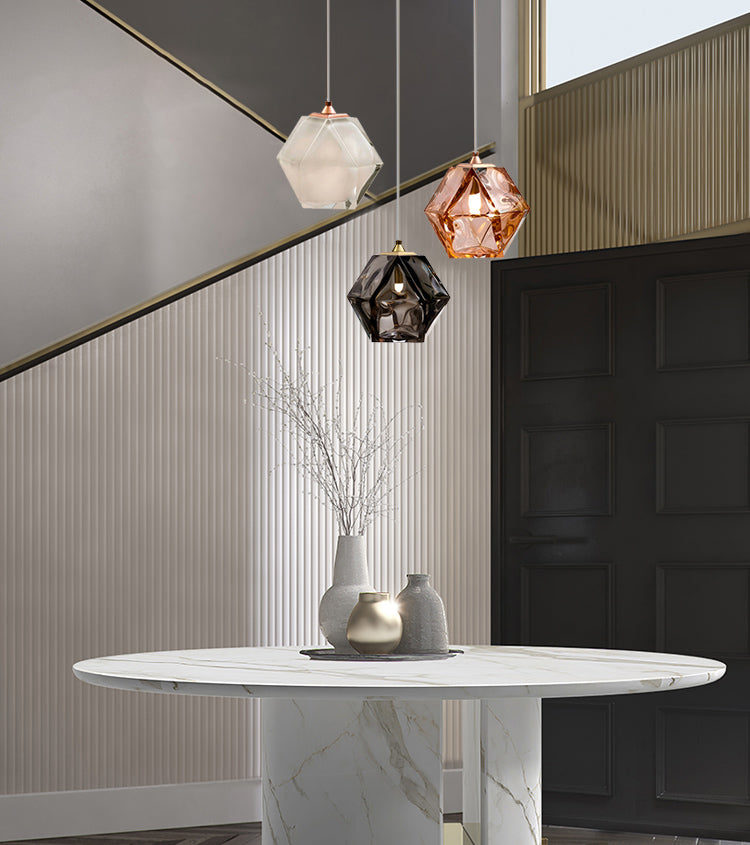 Funzionamento a sospensione in vetro a sospensione in vetro a sospensione a 1 luce Kit di luce a sospensione per sala da pranzo