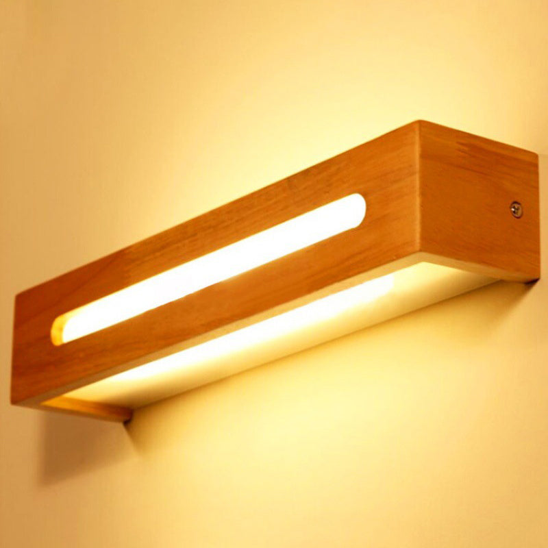 Rechthoek houten wand gemonteerde lichten eigentijdse wand gemonteerd lamp voor badkamer