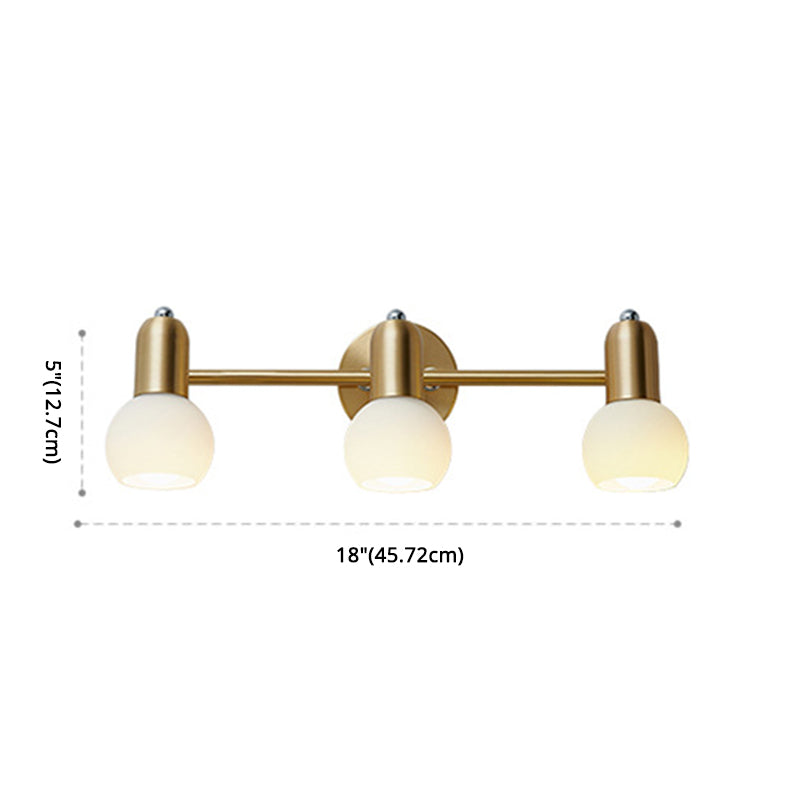 Luci da parete in vetro sfera Luci da parete Modern Wall Sconce Lighting per bagno