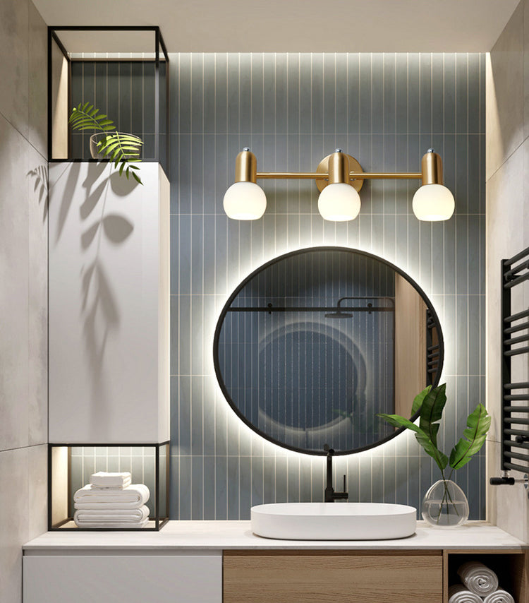 Luci da parete in vetro sfera Luci da parete Modern Wall Sconce Lighting per bagno