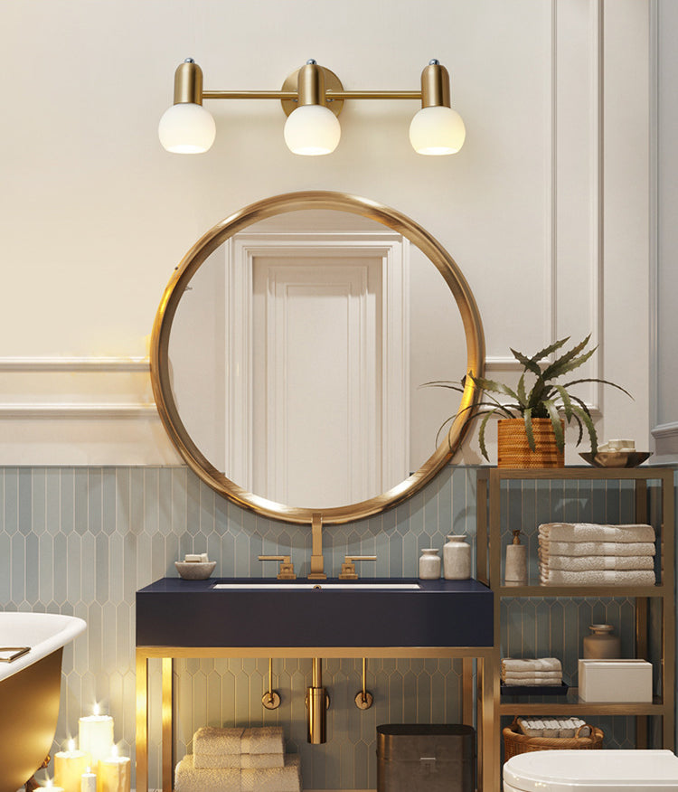 Luci da parete in vetro sfera Luci da parete Modern Wall Sconce Lighting per bagno