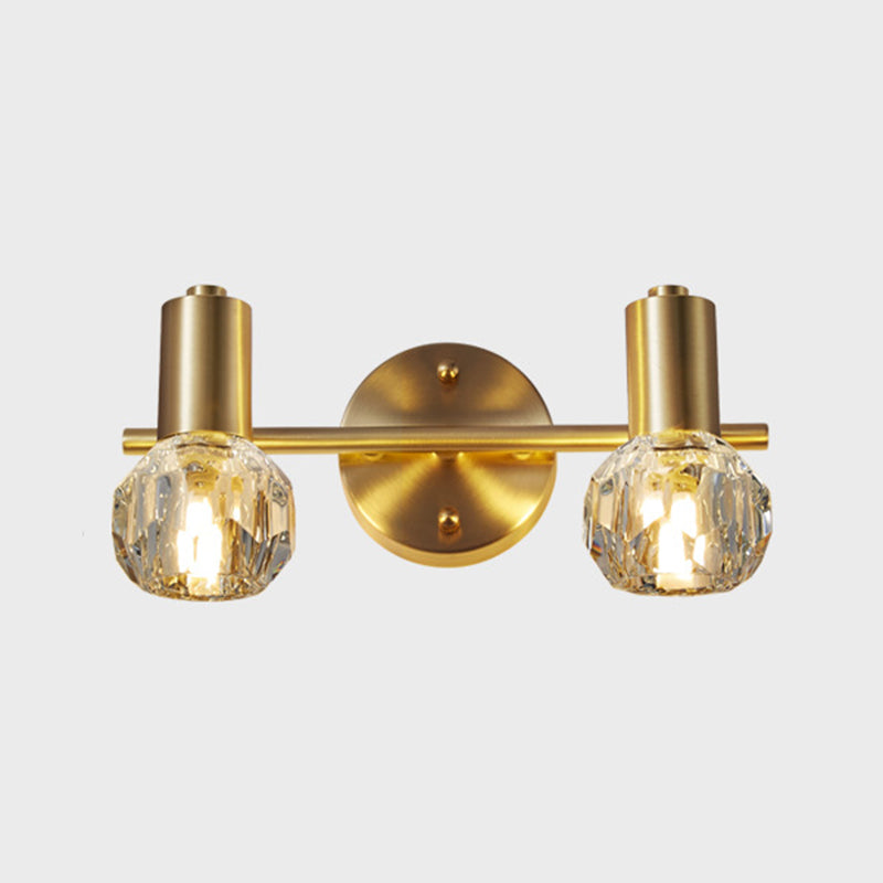 Globe Crystal Wall Mounted Lights Modern Wall Sconce Lighting for Bathroom