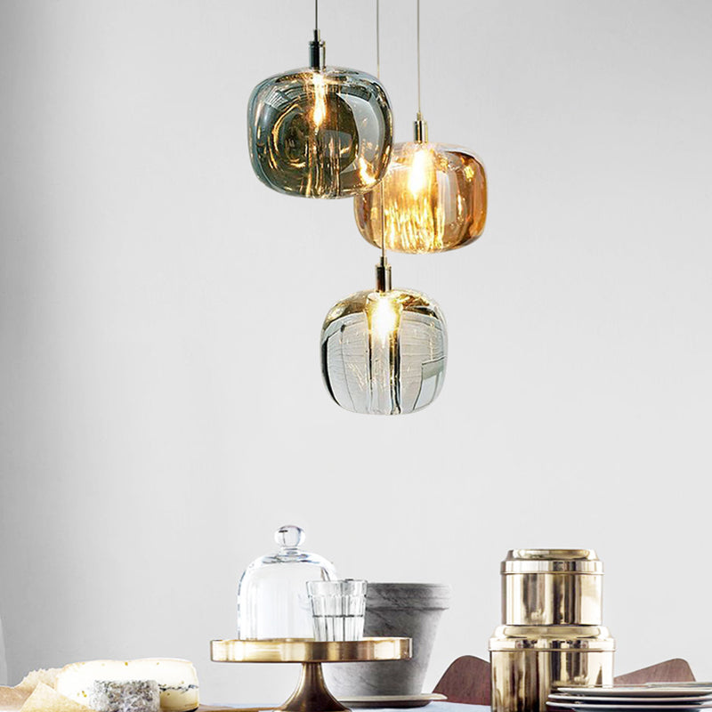 Funzionamento a sospensione in vetro a sospensione in vetro a sospensione a 1 luce Kit di luce a sospensione per sala da pranzo