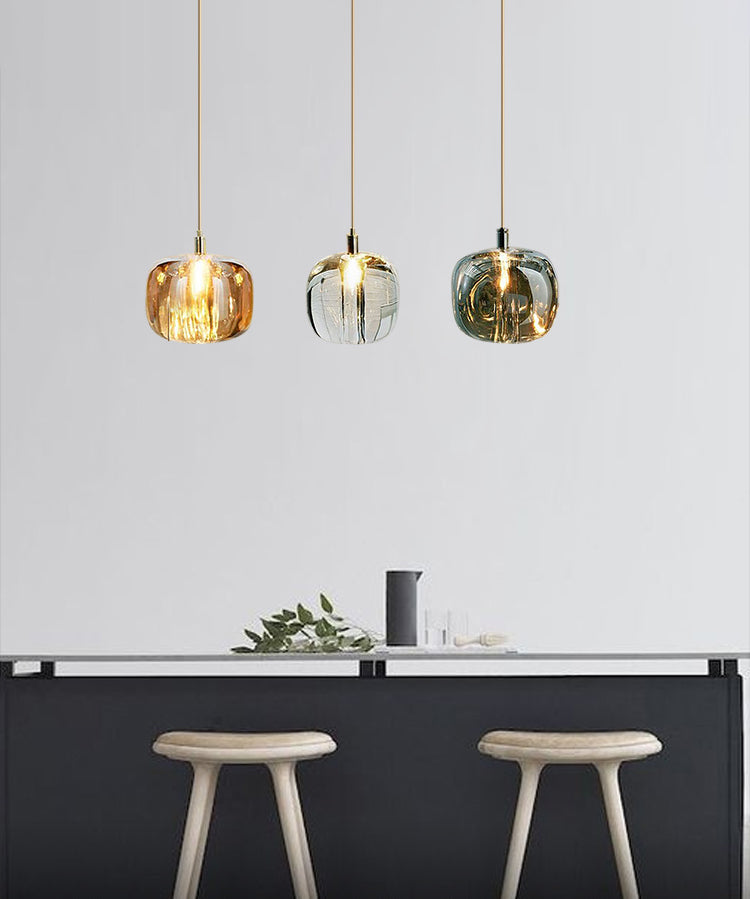 Funzionamento a sospensione in vetro a sospensione in vetro a sospensione a 1 luce Kit di luce a sospensione per sala da pranzo