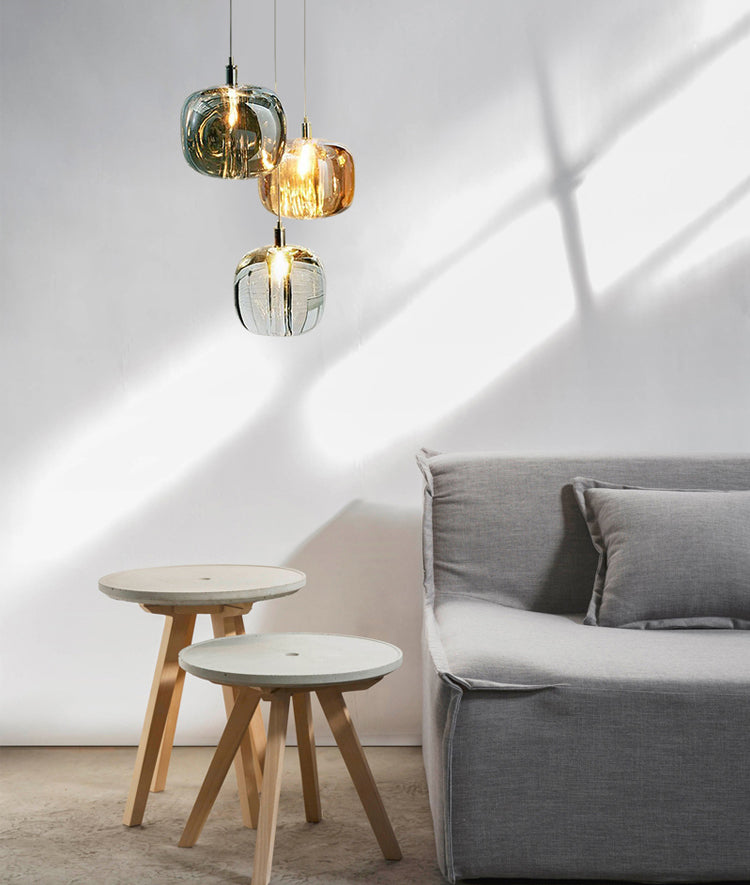 Funzionamento a sospensione in vetro a sospensione in vetro a sospensione a 1 luce Kit di luce a sospensione per sala da pranzo