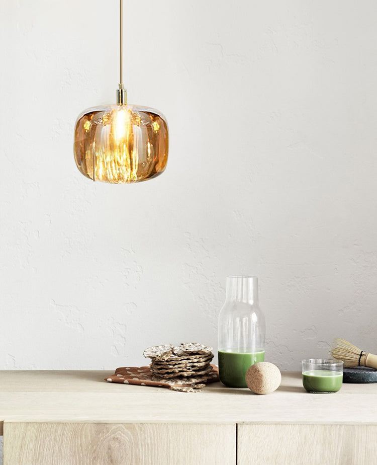 Funzionamento a sospensione in vetro a sospensione in vetro a sospensione a 1 luce Kit di luce a sospensione per sala da pranzo