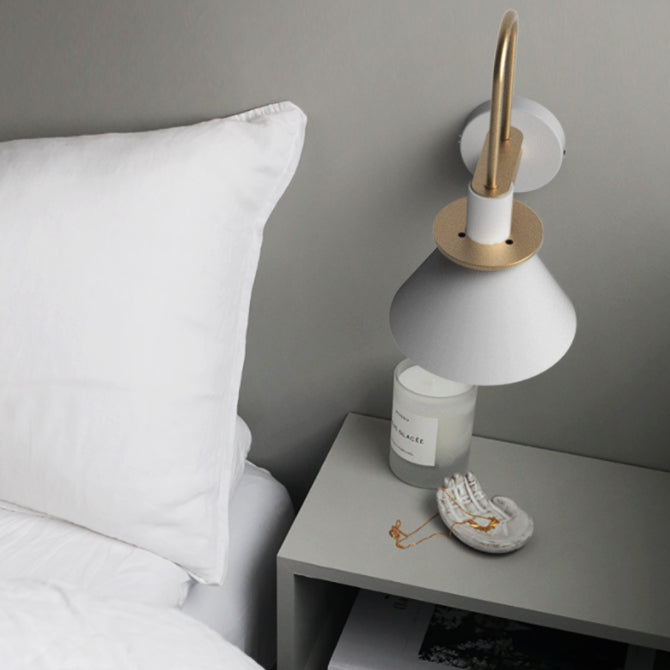 1 Light Metal Wall Mounted Wall Lights Modern Cone Wall Sconces Lighting Fixtures for Bedroom