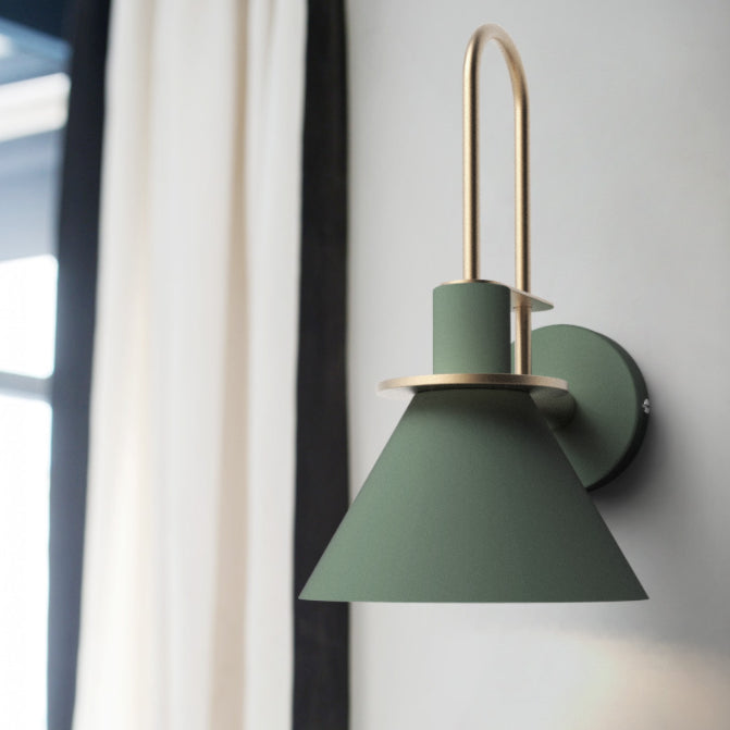 1 Light Metal Wall Mounted Wall Lights Modern Cone Wall Sconces Lighting Fixtures for Bedroom