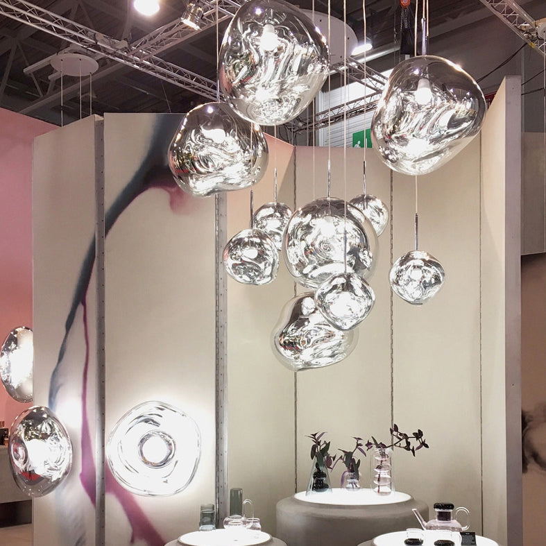 1 Light Acrylic Pendant Ceiling Lights Modern Spherical Hanging Pendant Lights for Dining Room