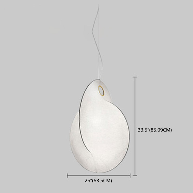 Luz colgante blanca de 3 luces en moderno estilo creativo de acero inoxidable Luz colgante con sombra de seda