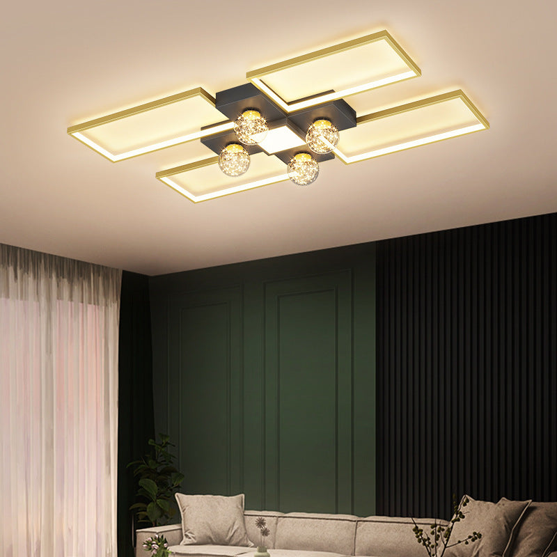 Modern Luxury Style Spherical Flush Mount Ceiling Light Fixtures Glass Ceiling Mount Chandelier