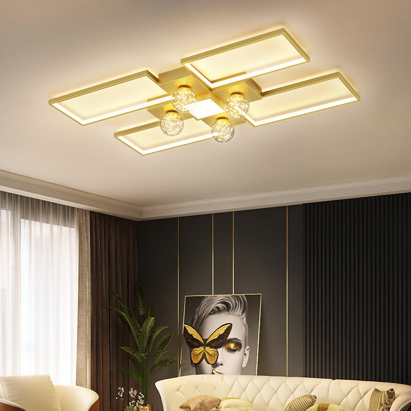 Modern Luxury Style Spherical Flush Mount Ceiling Light Fixtures Glass Ceiling Mount Chandelier