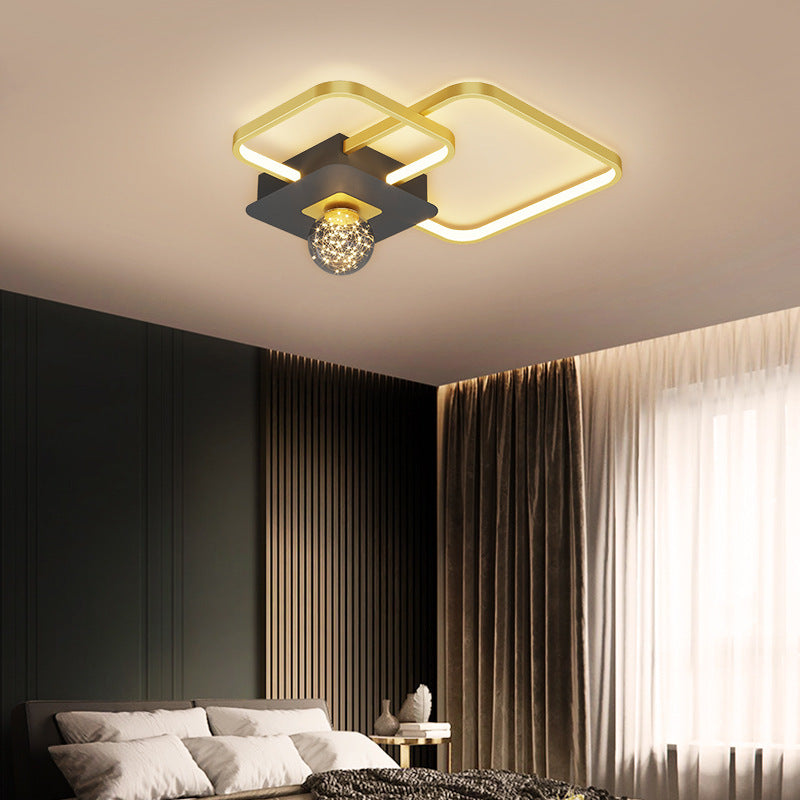 Modern Luxury Style Spherical Flush Mount Ceiling Light Fixtures Glass Ceiling Mount Chandelier