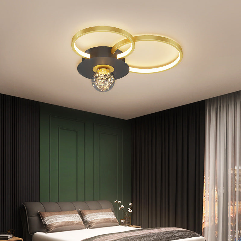 Modern Luxury Style Spherical Flush Mount Ceiling Light Fixtures Glass Ceiling Mount Chandelier