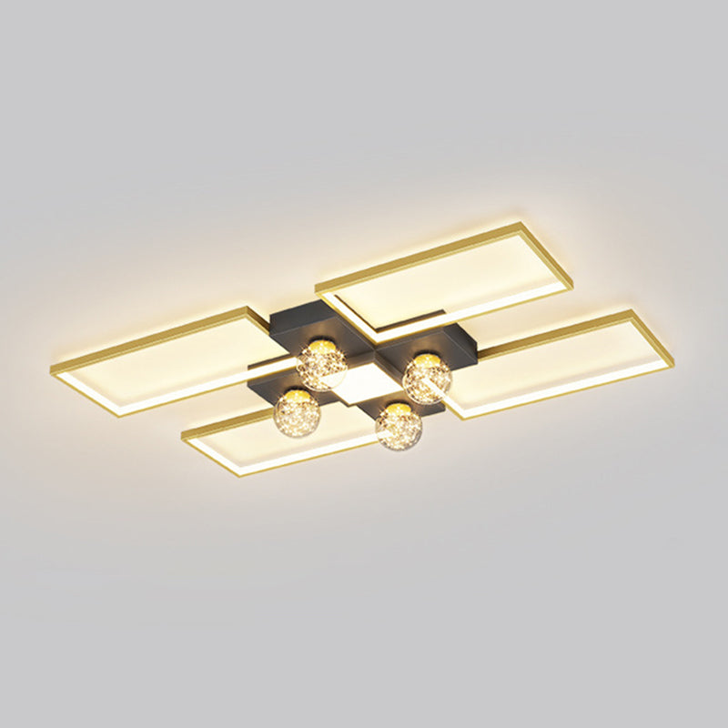 Modern Luxury Style Spherical Flush Mount Ceiling Light Fixtures Glass Ceiling Mount Chandelier