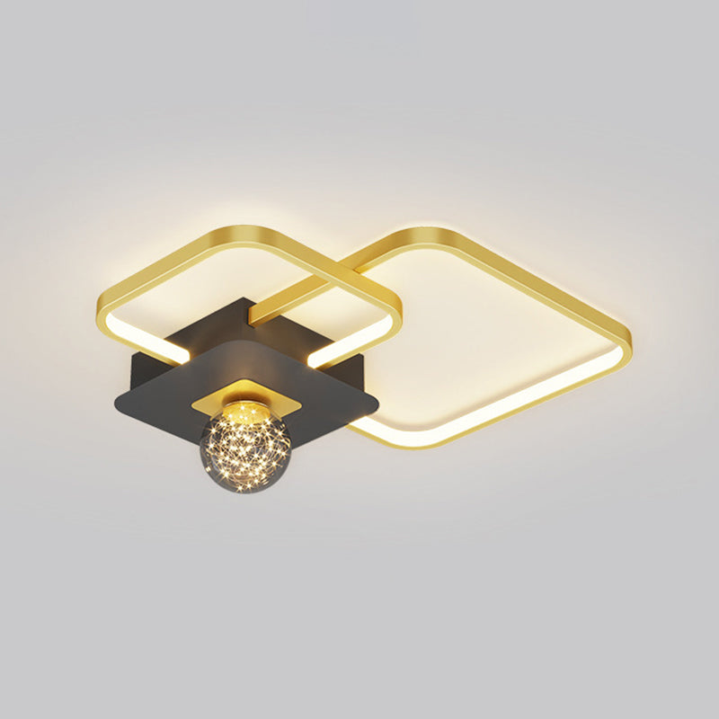 Modern Luxury Style Spherical Flush Mount Ceiling Light Fixtures Glass Ceiling Mount Chandelier