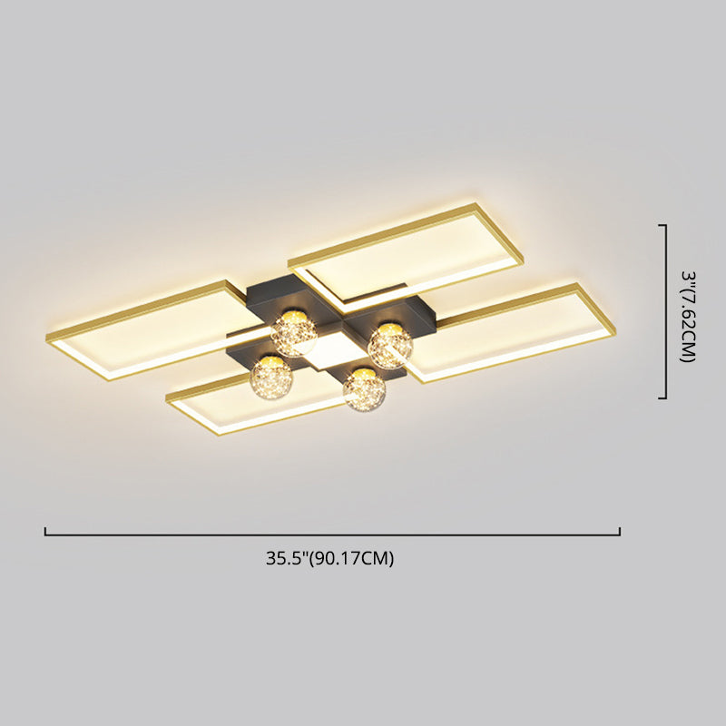 Modern Luxury Style Spherical Flush Mount Ceiling Light Fixtures Glass Ceiling Mount Chandelier