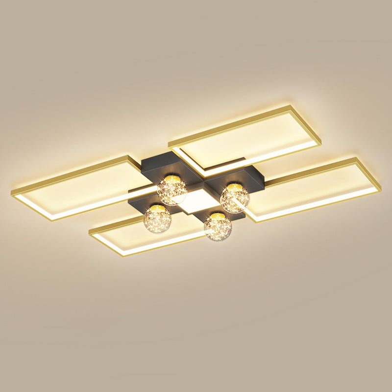 Modern Luxury Style Spherical Flush Mount Ceiling Light Fixtures Glass Ceiling Mount Chandelier