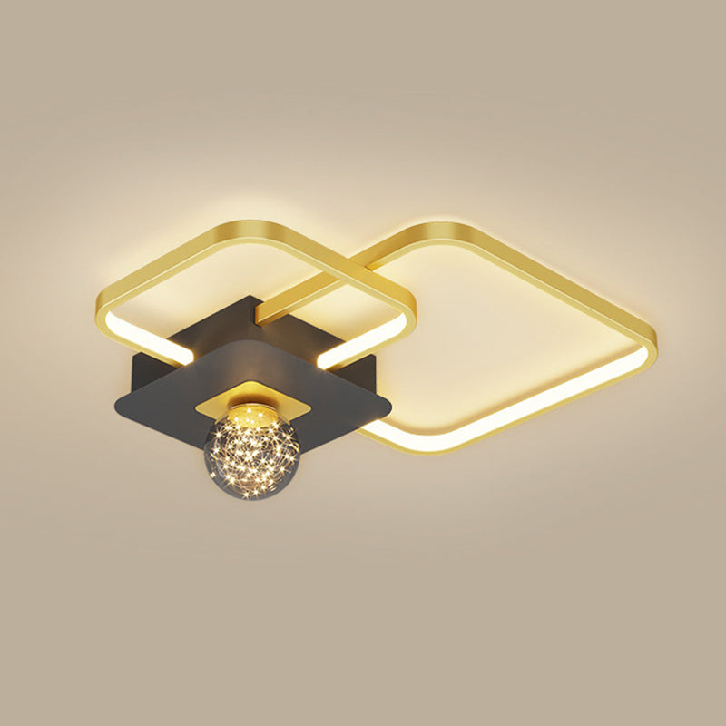 Modern Luxury Style Spherical Flush Mount Ceiling Light Fixtures Glass Ceiling Mount Chandelier