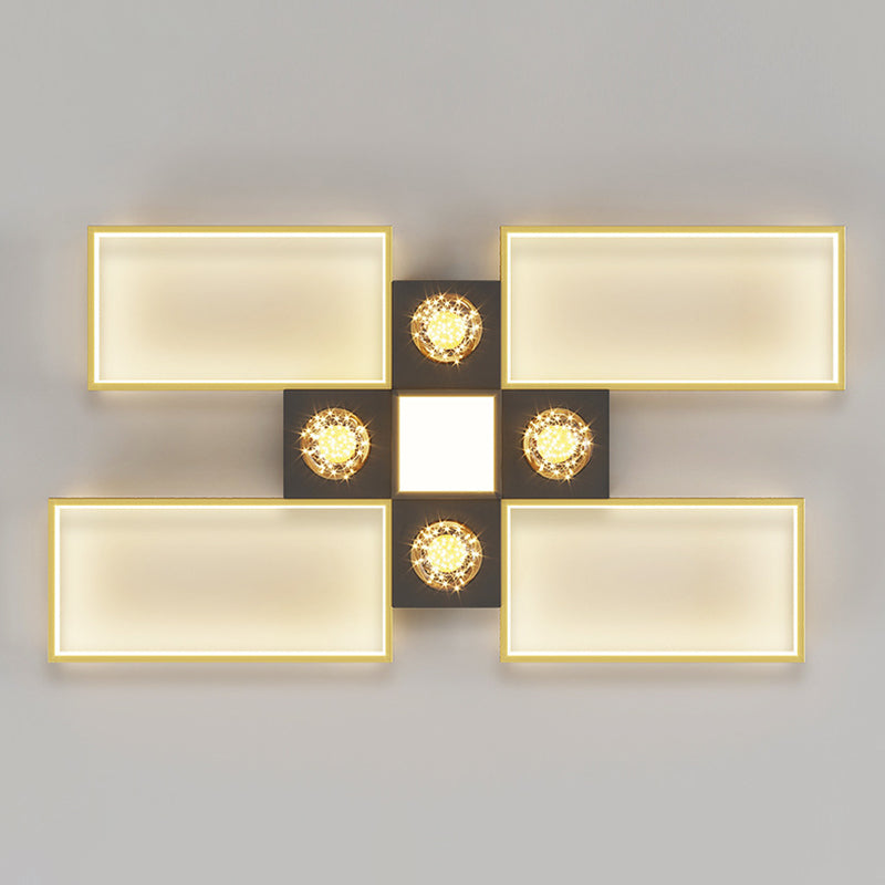 Modern Luxury Style Spherical Flush Mount Ceiling Light Fixtures Glass Ceiling Mount Chandelier
