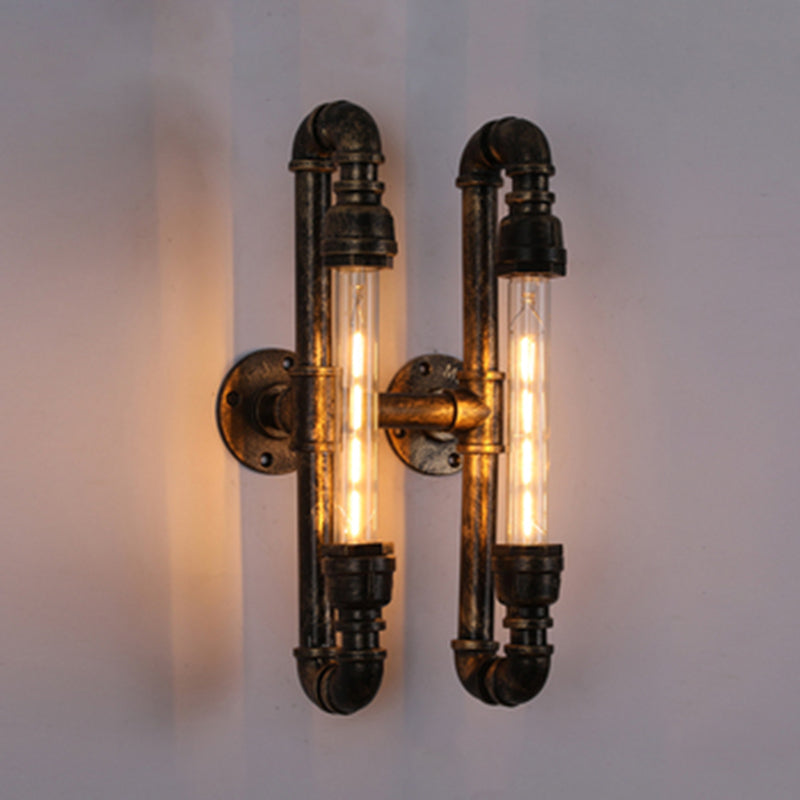Éclairage de tuyauterie vintage industrielle Éclairage métallique mural métallique pour couloir