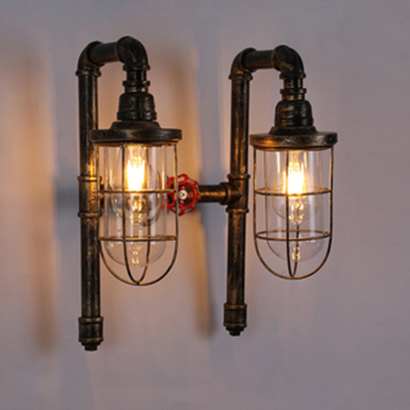 Éclairage de tuyauterie vintage industrielle Éclairage métallique mural métallique pour couloir