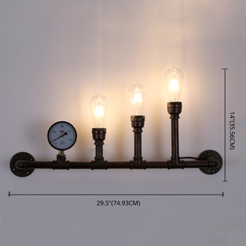 Éclairage de tuyauterie vintage industrielle Éclairage métallique mural métallique pour couloir