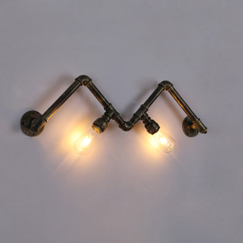 Éclairage de tuyauterie vintage industrielle Éclairage métallique mural métallique pour couloir