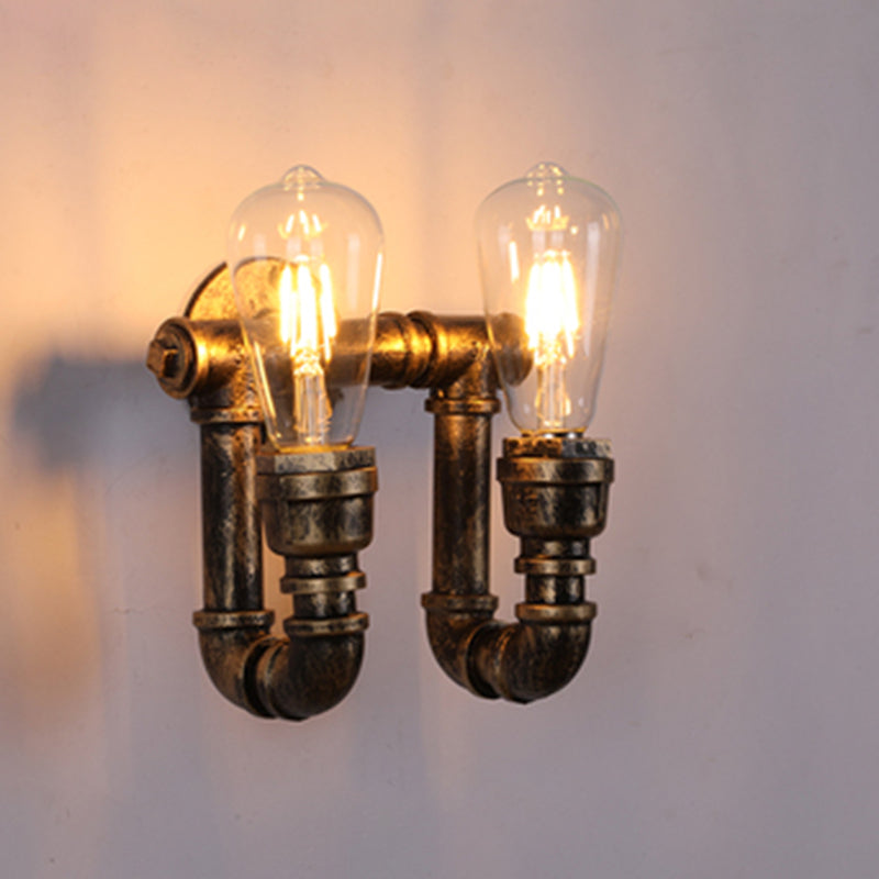 Éclairage de tuyauterie vintage industrielle Éclairage métallique mural métallique pour couloir