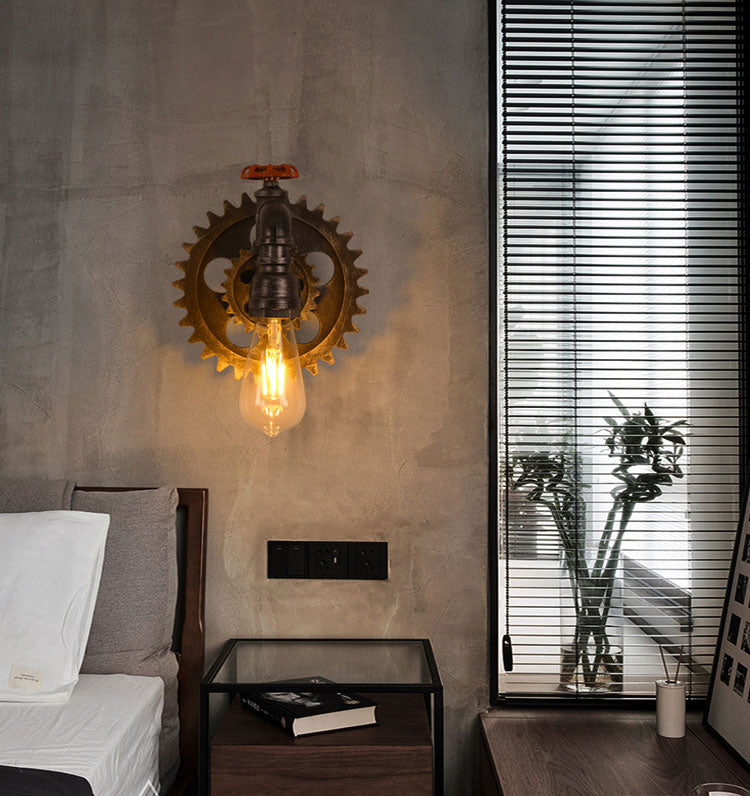 Éclairage de tuyauterie vintage industrielle Éclairage métallique mural métallique pour couloir