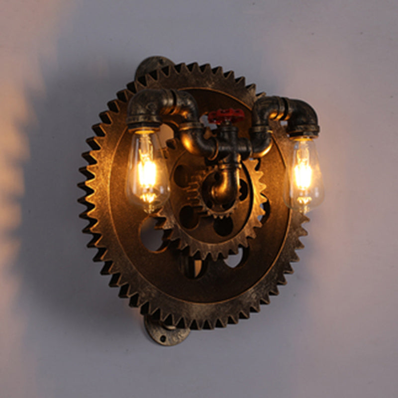 Éclairage de tuyauterie vintage industrielle Éclairage métallique mural métallique pour couloir