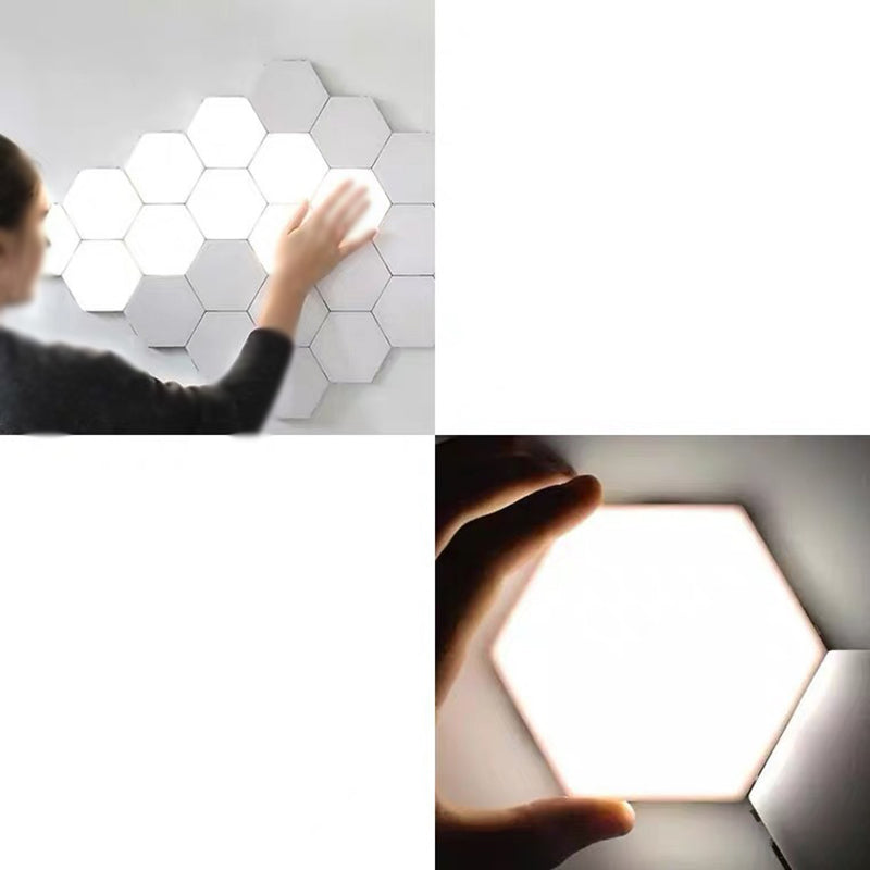 White Honeycomb Wall Sconce Light Decorative Modern Plastic LED Wall Lamp for Living Room