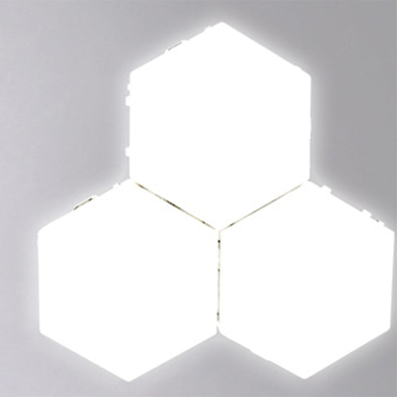 White Honeycomb Wall Sconce Light Decorative Modern Plastic LED Wall Lamp for Living Room