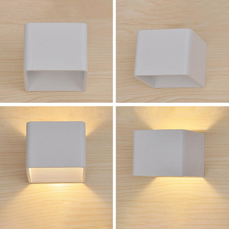 Aluminum Cube Wall Washer Sconce Contemporary LED Wall Light for Passageway