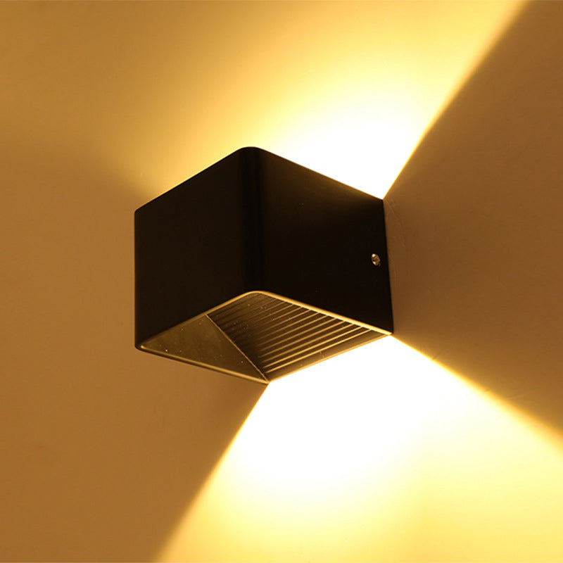 Luz de la pared LED contemporánea de la pared de la pared de cubo de aluminio para el pasaje