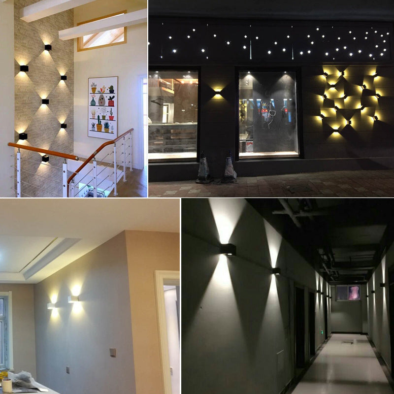 Luz de la pared LED contemporánea de la pared de la pared de cubo de aluminio para el pasaje