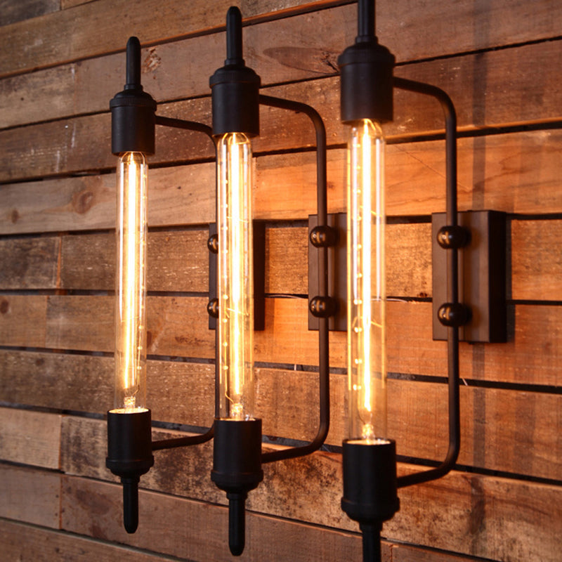 Retro Industrial Style Water Pipe Wall Mounted Lights Metallic Wall Mounted Lamp for Bar