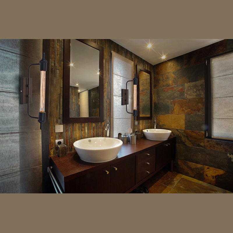 Retro Industrial Style Water Pipe Wall Mounted Lights Metallic Wall Mounted Lamp for Bar