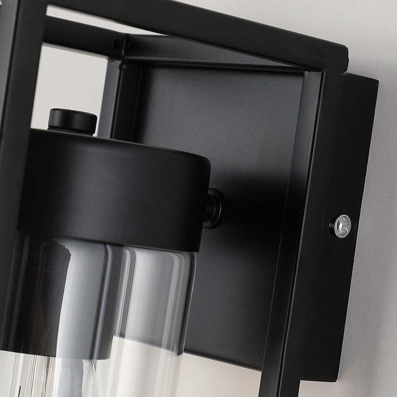 Vintage industrielle Rechteckwand montierte Beleuchtungsglaswandlampe für Wohnzimmer