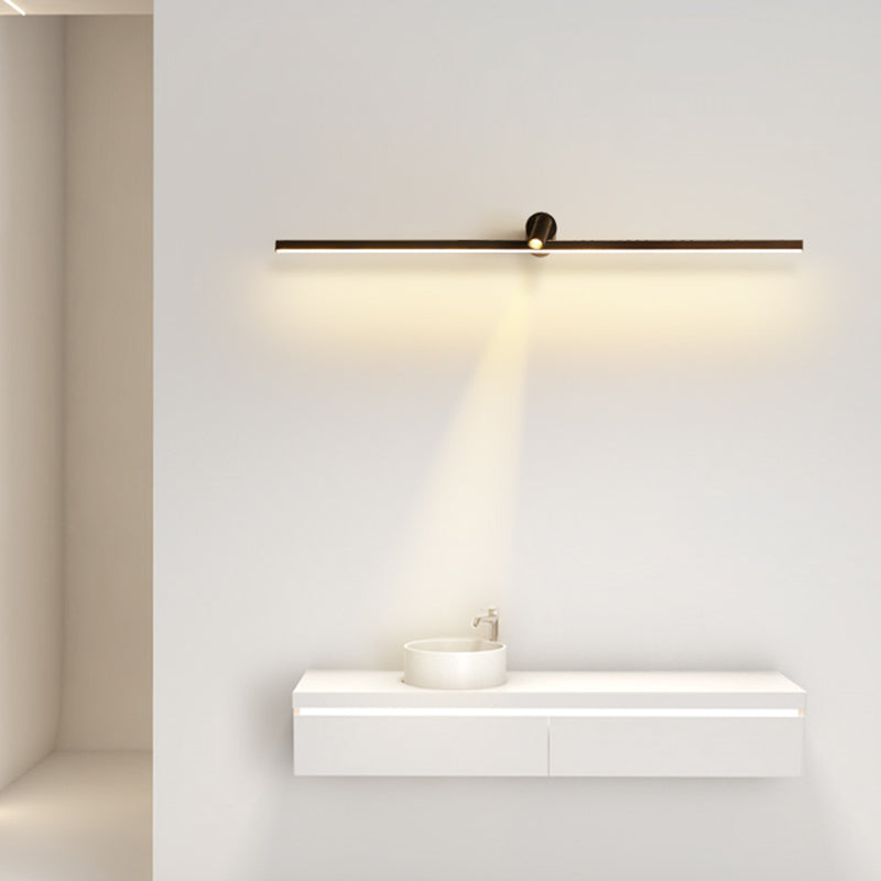 Simplicity Elongated Vanity Mirror Lights Metallic Wall Light Fixtures for Bathroom