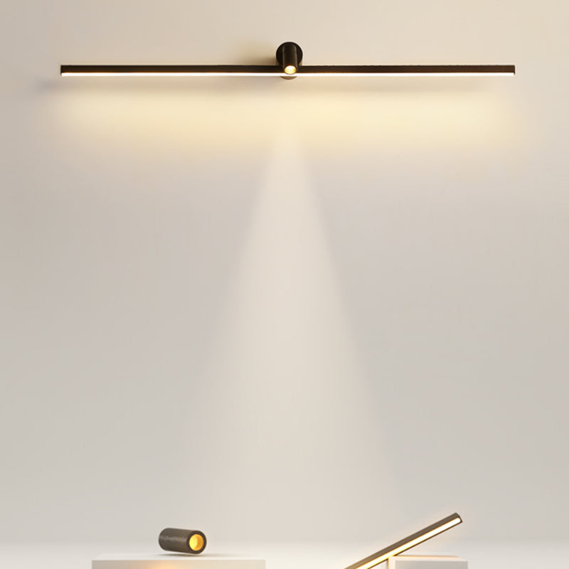 Simplicity Elongated Vanity Mirror Lights Metallic Wall Light Fixtures for Bathroom