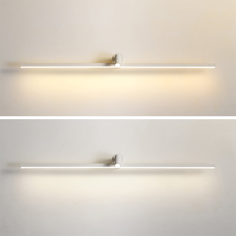 Simplicity Elongated Vanity Mirror Lights Metallic Wall Light Fixtures for Bathroom