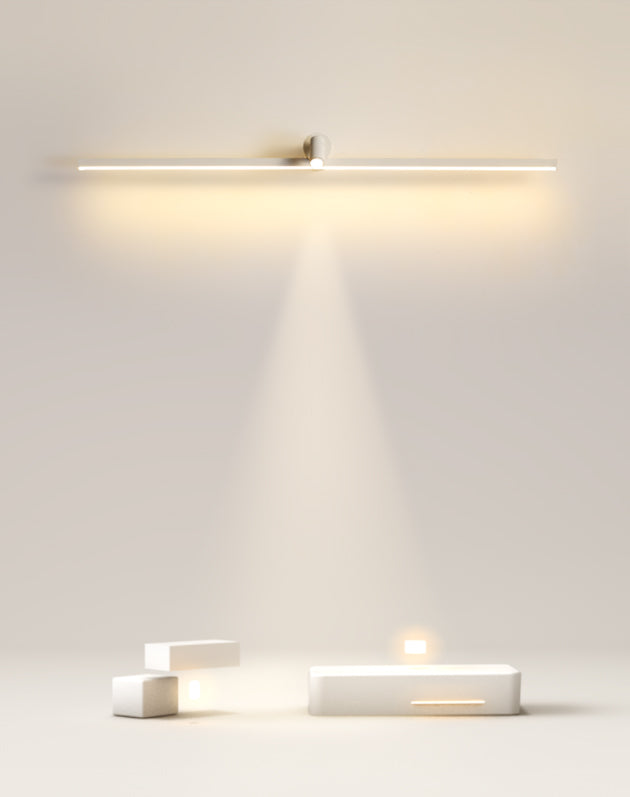 Simplicity Elongated Vanity Mirror Lights Metallic Wall Light Fixtures for Bathroom