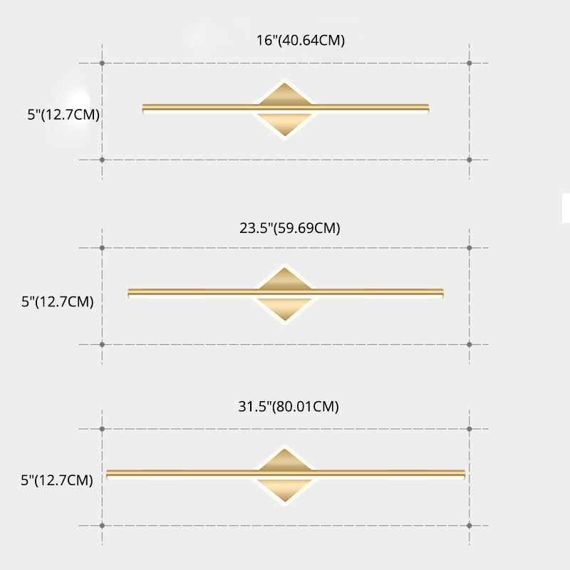Luci da parete di vanità lineari Simplicità SCONCE MOLTA VANITÀ METALLICA PER BAGNI