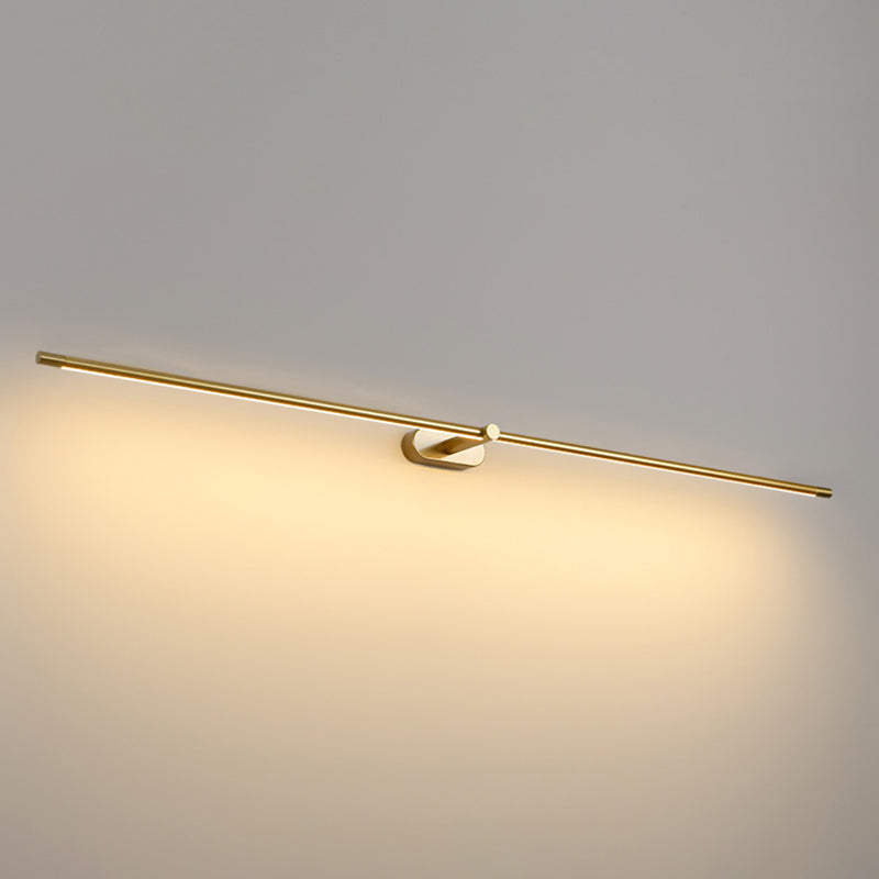 Simplicité Mirror de vanité allongée lumineuses luminaires muraux acryliques pour salle de bain