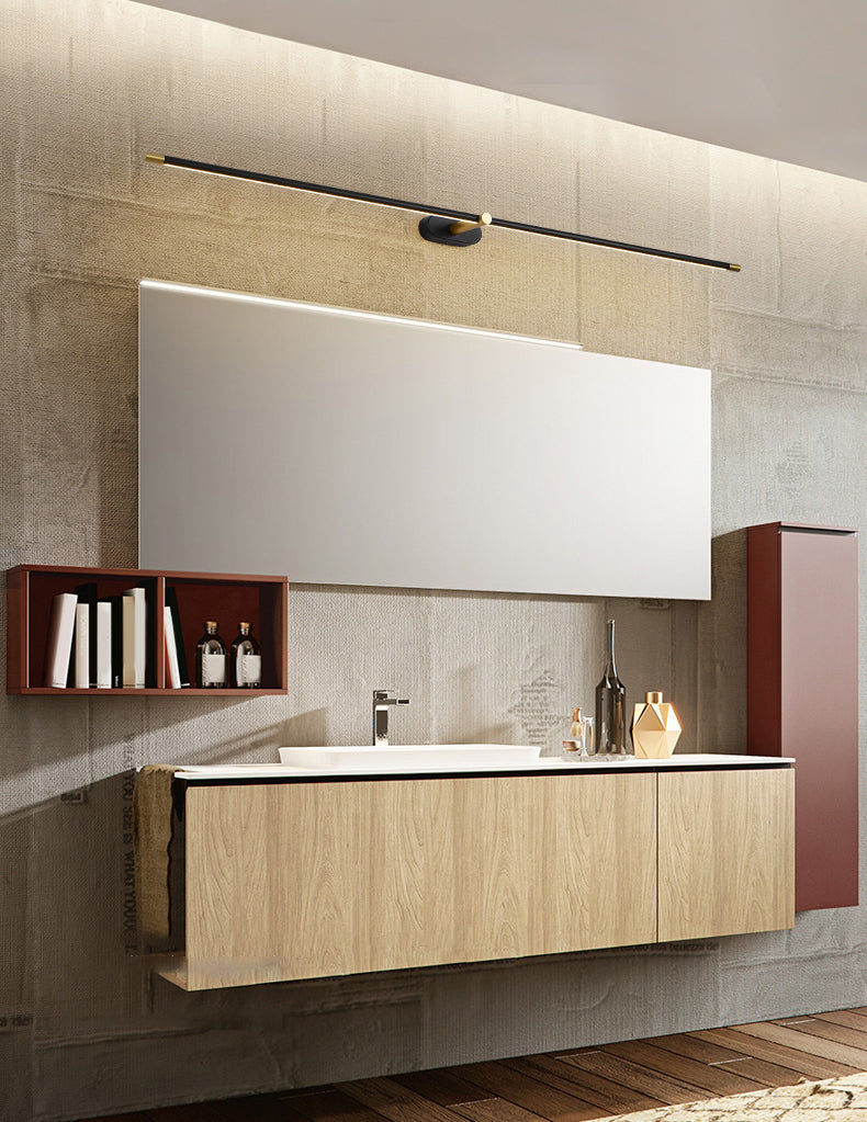 Simplicité Mirror de vanité allongée lumineuses luminaires muraux acryliques pour salle de bain