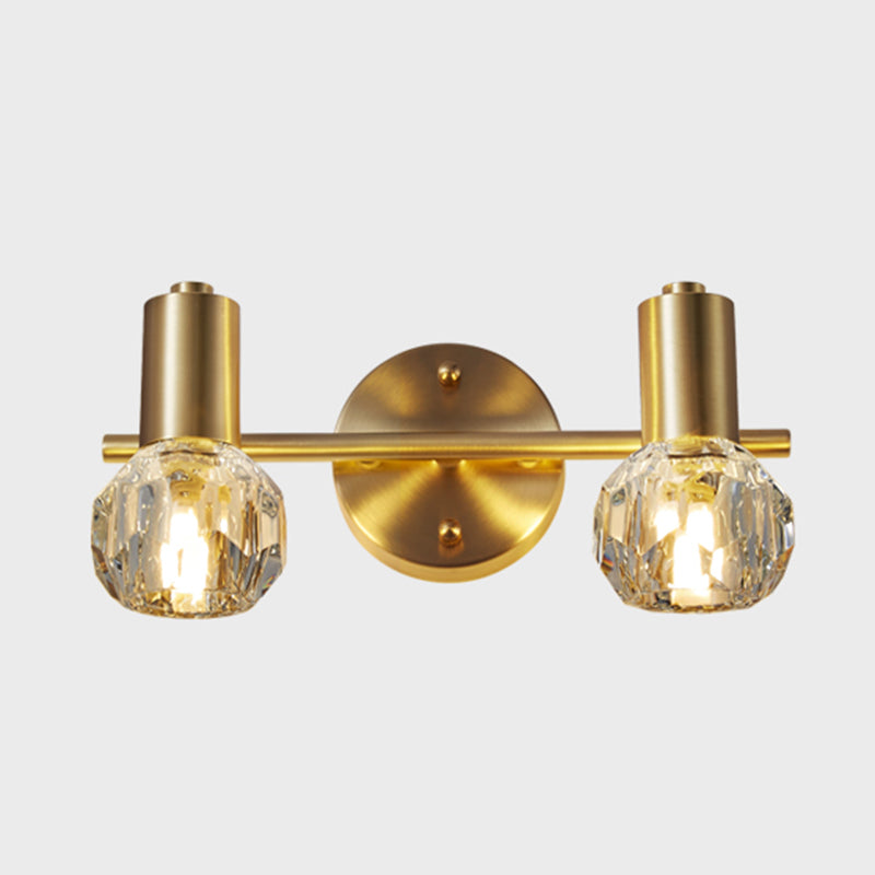 Modern Style Bulb Shaped Wall Lighting Fixture Bathroom Wall Mounted Light in Gold